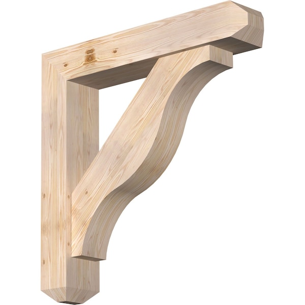 Ekena Millwork Funston Craftsman Smooth Bracket w/ Offset Brace, Douglas Fir, 7 1/2"W x 40"D x 40"H BKT0806X40X40FST04SDF - main